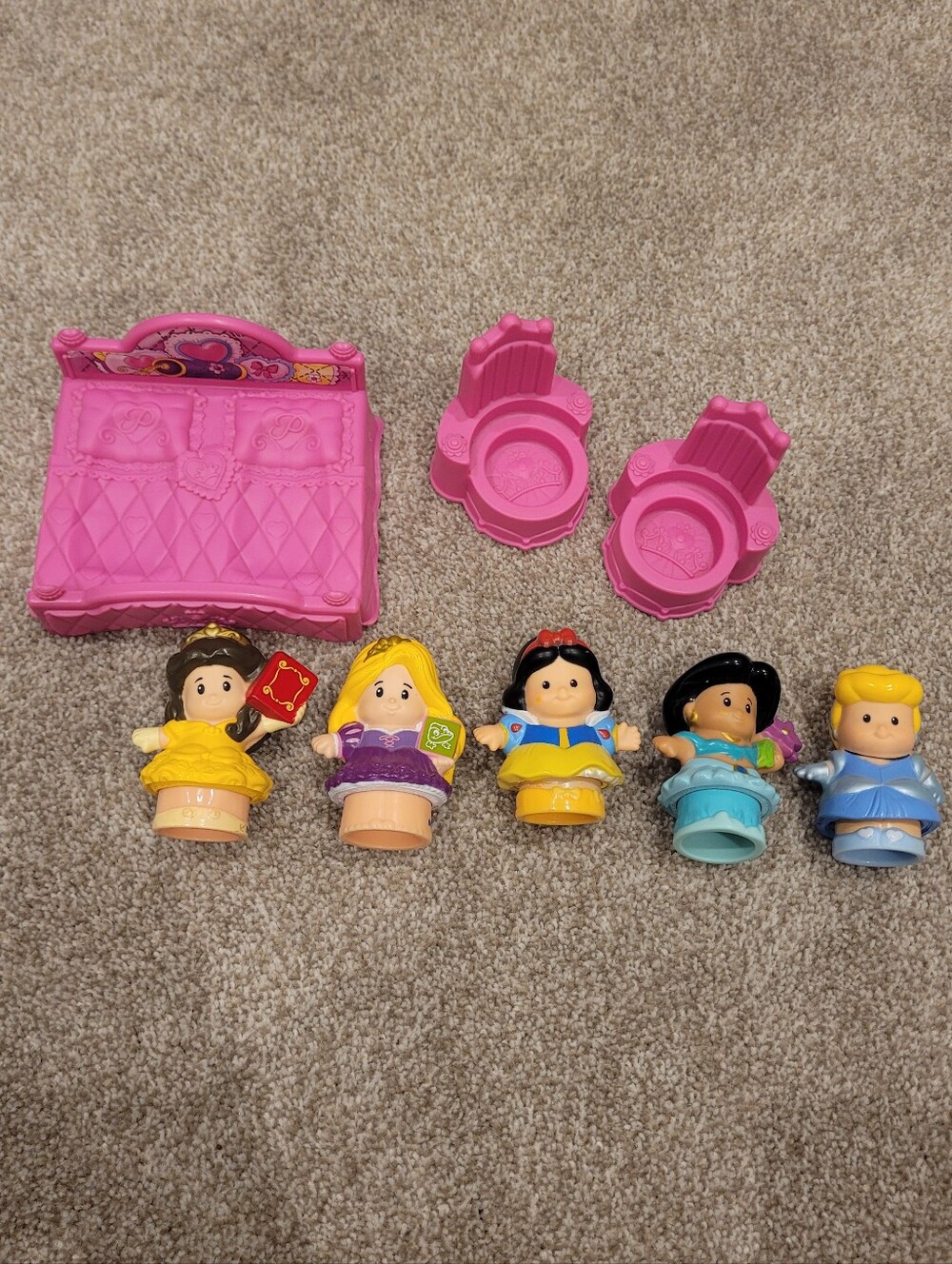 Little People Disney Princess Lot With Furniture